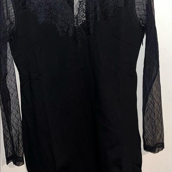 Mystree Black Sheer Lace Dress Women’s Medium Floral . NWT Spring & Summer Dress - Picture 3 of 6